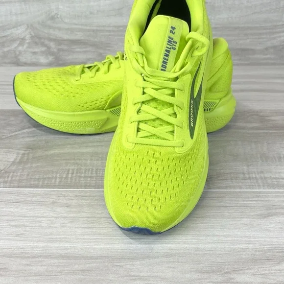 Brooks Adrenaline GTS 24 Men's size 13 Running Shoe Acid Lime Green Sneaker - Picture 5 of 10